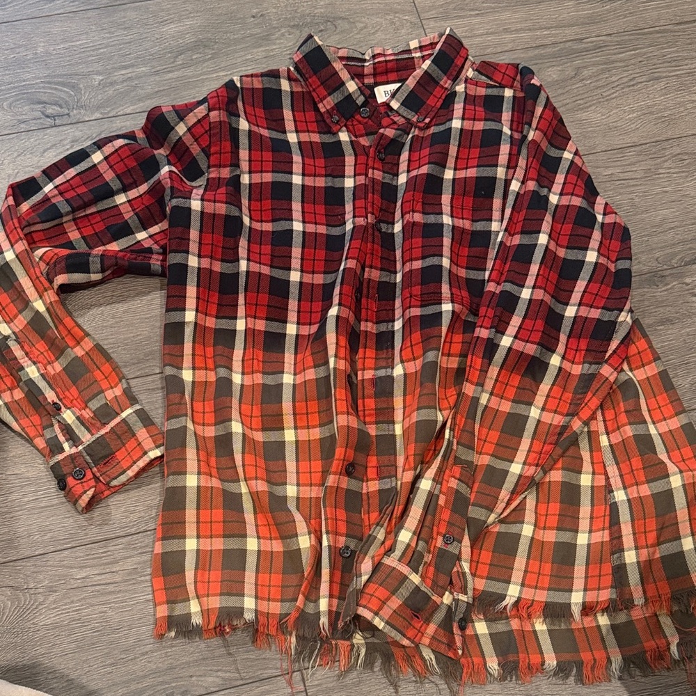 BKE Red and Black Plaid Shirt